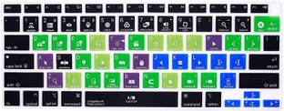 Saco Hotkey Shortcuts Keyboard Cover Silicone Protective Skin Keyboard Protector with Touch ID A2337 M1 Chip US Layout (NOT FIT for 2018-2019 Version) - Final Cut Pro X laptop Keyboard Skin