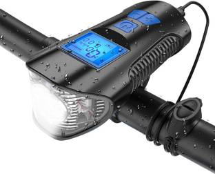 GADGET DEALS 3 in 1 USB Rechargeable LED Cycle Light, Cycle Speedometer and cycle horn LED Front Light