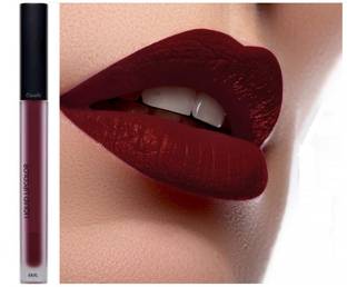 CIVAKI Super Matte Non-Transfer Liquid Mousse h-U-d-A Kiss Proof Beauty lipstick [Deep Maroon,6ML]