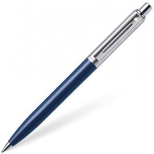 SHEAFFER SENTINEL A321 - BLUE BARREL BRUSHED CHROME CAP AND NICKEL PLATE TRIM BP Ball Pen