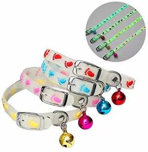 Rvpaws Cat Radium Adjustable Collar with Bell Bell Dog & Cat Collar Charm