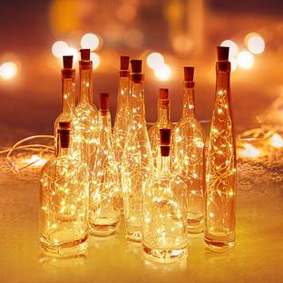 SEER 20 LEDs 2 m Yellow Steady Bulb Rice Lights