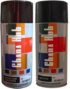 GHANA HUB PREMIUM CUBE DOUBLE BROWN AND MATT BLACK Multicolor Spray Paint 900 ml