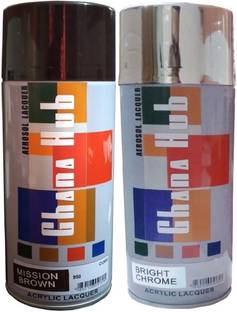 GHANA HUB PREMIUM CUBE DOUBLE BROWN AND CHROME Multicolor Spray Paint 900 ml