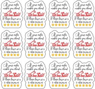 D2C If Your Order Makes You Shout Woo Hoo Please Leave US 5-Star Review Sticker Self Adhesive Paper Label