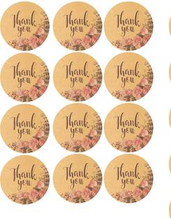 D2C Thank You Sticker Design 4, Ideal for Gift Wrapping, Greeting Card, , Self Adhesive Paper Label