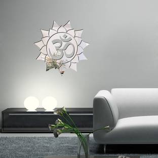 KC Home Decoration 70 cm KC Decor silver mirror acrylic om wall sticker self adhesive for home decor (mirror acrylic ) Self Adhesive Sticker