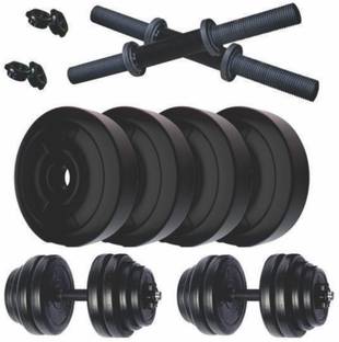 FitBox Sports Intruder 20kg Dumbbells Kit With Weigth Plates & Dumbbell Rods Adjustable Dumbbell