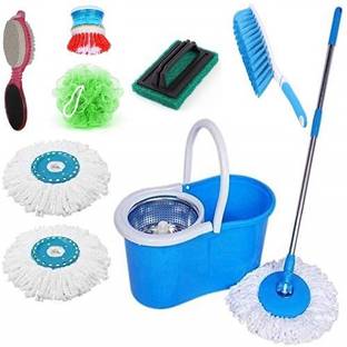 GTE Magic Mop Combo Of Household Cleaning Steel Spin Mop Set Mop Set