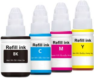 INDOJET Compatible Refill Ink for G1000,G1010,G2000,G2002,G2010,G2012,G3000,G3010 Black + Tri Color Combo Pack Ink Bottle