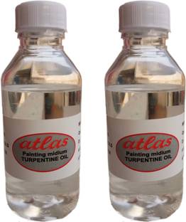 Atlas Colours Turpentine Oil used for quicken drying of oil colours, cleansing agent for brushes