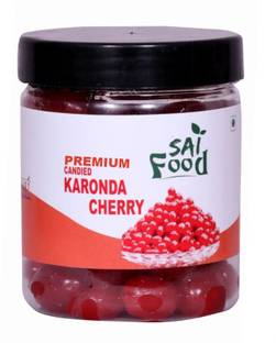 SAI Food Premium Quality Organic Premium Candied Karonda Cherry Fruit Murabba with Almond 250gm We Serve Natural Flavors Dry Fruit Murabba