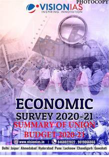 Vision IAS Economic Survey Summary Of Union Budget 2021-22