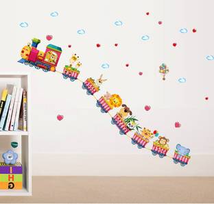 जाम्सोरोयल्स SK7064 Animal in train Wall Sticker
