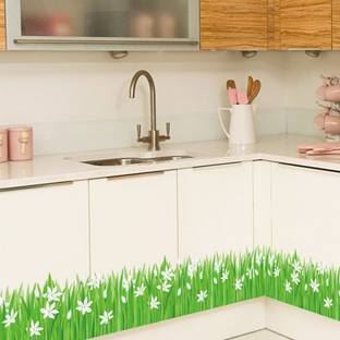 JAAMSO ROYALS SK7044 Grass with flower Wall Sticker