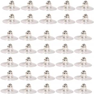 BBS DEAL set of 36 Earring Backs Clear Rubber Earring Stoppers Bullet Clutch Earring Safety Backs Replacement for Earring Hooks Studs with a Clear Portable .