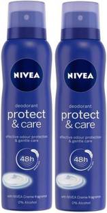 NIVEA Protect & Care Deodorant Deodorant Spray - (300 ml, Pack of 2) Deodorant Spray  -  For Men & Women