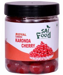SAI Food Premium Quality Organic Royal Candied Karonda Cherry Fruit Murabba with Almond 250gm We Serve Natural Flavors Dry Fruit Murabba