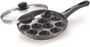 Prestige Omega Select Plus 12 Pits Paniarakkal with Lid 1.5 L capacity 24 cm diameter