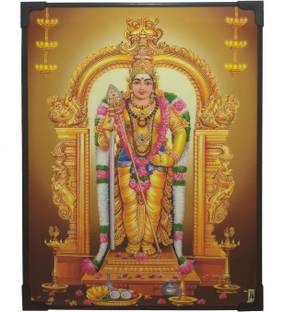 R S Exports Lord Murugan Photo Beading Frame ( 29 cm x 22.5 cm x 1 cm ) / lord god goddess sri sree shree muruga murugan velan murugan skanda velan shivan siva parvathy parvati vinayagar pillaiyar ganesha ganesh photo frame framing / God Gods and Goddess Religious Frame