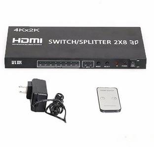 techut 2 input 8 Output HDMI Splitter Switch 2 in 8 out Media Streaming Device