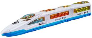 prisma collection high quality speed bullet train toys for kids with 3d lights & music sound auto moving system long musically bullet train toys for small kids
