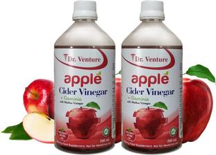 Dr Venture Apple Cider Vinegar With Garcinia With The Mother Vinegar Raw Unfiltered Unpesturized 500 Ml Pack Of 2 (1000ml) Vinegar