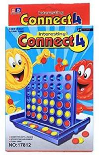 KNAFS Connect 4 in A Row 4 in A Line Compact Strategy & War Games,Creative Pattern Game Includes 21 red chip,21 Yellow chip ,1 Frame with disc Board Game. Party & Fun Board Game
