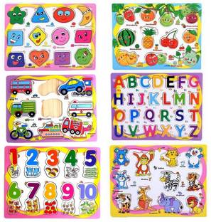 Univocean Geometric Shapes Different Wooden Board Toys Educational Board Games