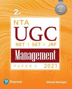 NTA UGC(NET/SET/JRF) Paper 2- Management | 2021 | Second Edition | By Pearson