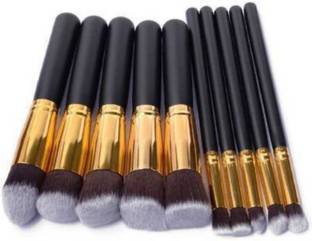 Crazy girl Cosmetic Brush Set 10 Pieces Black