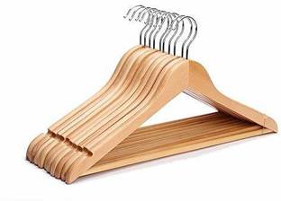 NIL PLASTIC Wooden Hanger for Clothes Hanging | Hangers for Wardrobe and Cupboard Plastic Shirt Pack of 6 Hangers For  Shirt