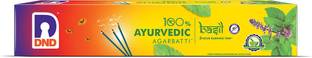 DND 100% Ayurvedic Mosquito Repellent Basil Agarbatti | Tough on Mosquitoes, 100% Safe for Humans | Incense Sticks | 120N - Pack of 1 Basil