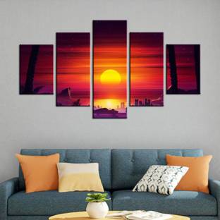 uDecore Beautiful Sunrise Wall Painting Canvas 24 inch x 40 inch Painting