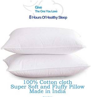 KHUKU Polyester Fibre Solid Sleeping Pillow Pack of 2