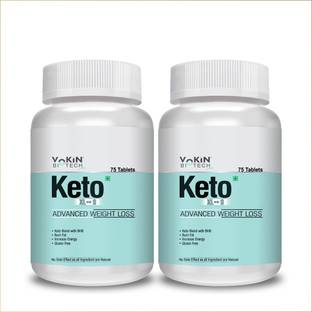 Vokin Biotech Keto 75 Tablets Advanced Weight Loss Supplement XL to S Pack of 2
