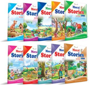 Story Books Set of 10 in English with 101 Moral Stories from Inikao  - Picture Story Books for Kids Age 4+