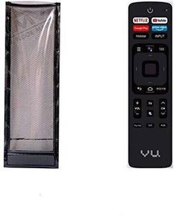 LUNAGARIYA Flip Cover for VU LED with Netflix, Google Play, Prime Video and YouTube Function TV Remote Control