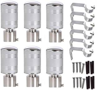 Siyara Silver Rod Rail Bracket Metal