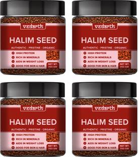 Vedarth Combo pack of 4 Organic Garden Cress Seed / Halam Seed /Halim Garden Cress Seeds