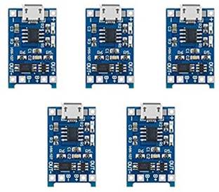 ERHIndia (5 Pcs) 5V 1A Micro USB 18650 Lithium Battery Charging Board Charger Module+Protection Dual Functions TP4056 Charging Module 3.7 v Electronic Components Electronic Hobby Kit