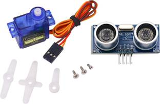 Electronic Spices SG90 Micro Digital Servo Motor 9G with HC-SR04 Ultrasonic Sensor Distance Module Electronic Components Electronic Hobby Kit