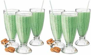 GOLDFINCH (Pack of 6) 350ml Falooda Milkshake Glass pack of 6 Glass Set Water/Juice Glass