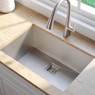 MIGSA Handmade MATT Kitchen Sink Single Bowl Sound Proof 21" x 18" x 10" Vessel Sink