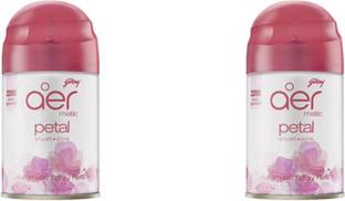 Godrej ROSE Car Freshener Refill aer matic, Automatic Air Freshener Refill Pack - Petal Crush Pink (225 ml)