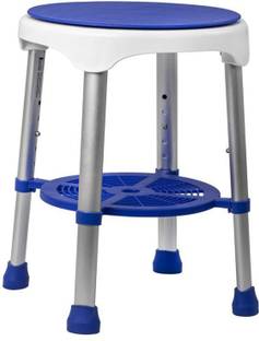 KosmoCare Swivel Shower Stool - Height Adjustable Rotating Bath Seat and Shower Stool for Elderly with Storage Tray Shower Chair