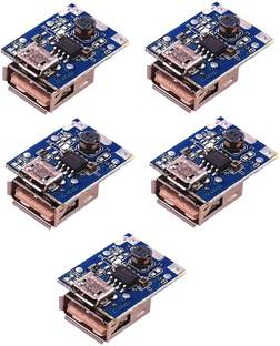 ERHIndia 5pcs 5V Step-Up Power Module Lithium ion Battery Charging Board Boost Converter Usb For DIY Power Bank circuit Charger Electronic Components Electronic Hobby Kit