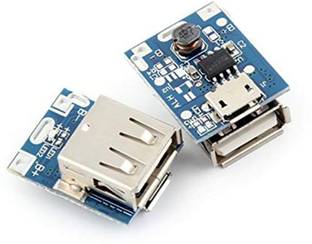ERHIndia (Pack of 2) 5v Step-Up Power Module Lithium Battery Charging Board Boost Converter Power Bank Module Circuit Board Electronic Components Electronic Hobby Kit