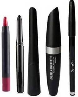 Sah&Shi EYEBROW PENCIL BLACK, EYELINER, MASCARA, KAJAL, (4IN1)+LIPSTICK 300 g