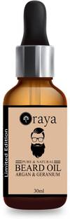 Oraya Argan & Geranium Beard Growth Oil & Growth Oil & Hair Growth Oil With Vitamine-E Hair Oil